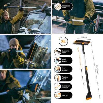 Щітка-скребок телескопічна поворотна Fiskars X-series™ (1078492), фото 2