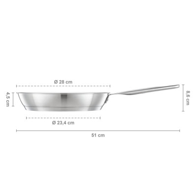Сковорода Fiskars All Steel Pure 28 см (1065628), фото 3