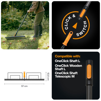 Насадка-грабли для сбора садового мусора Fiskars OneClick™ (1080680), фото 2