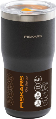 Термокружка Fiskars On-the-go 0.5 л, колір чорний (1078762), фото 3