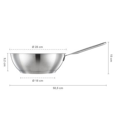 Wok-пательня Fiskars All Steel Pure 28 см (1065629), фото 4