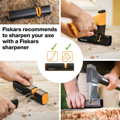 Сокира-колун Fiskars X21 L 122473 (1015642) + Точило для сокир і ножів Fiskars (1060009), фото 5