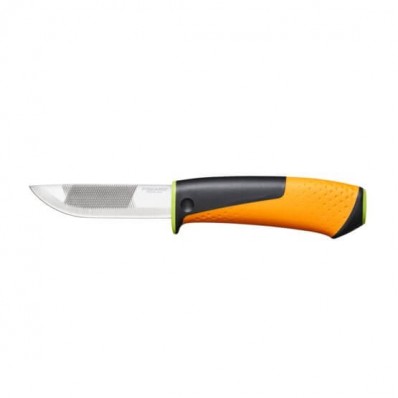 Нож Fiskars для тяжелых работ с точилкой (156018) 1023619, фото 1