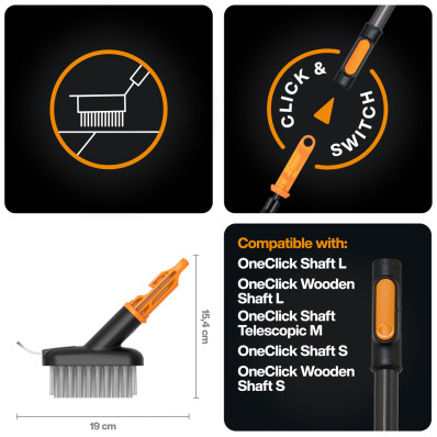Насадка-щетка для чистки швов Fiskars OneClick™ (1080697), фото 2