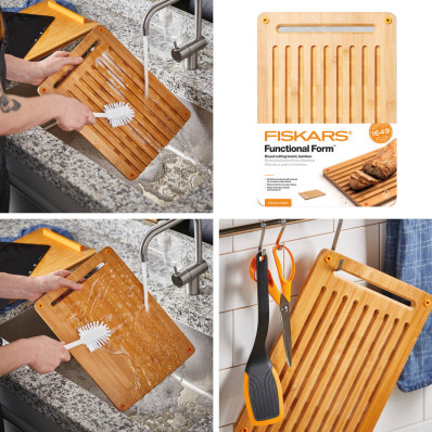 Обробна бамбукова дошка для хліба Fiskars Functional Form ™ 1059230, фото 7