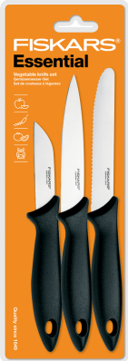 Набор ножей для чистки Fiskars Essential 3 шт (1023785), фото 1