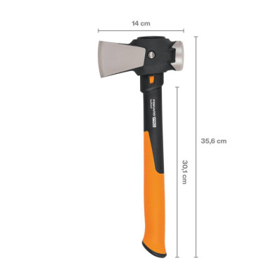 Будівельна сокира-молот Fiskars Pro IsoCore S 1,1 кг / 36 см (1062936), фото 3