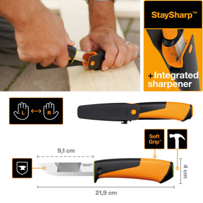 Ніж Fiskars для важких робіт з точилом (156018) 1023619, фото 2