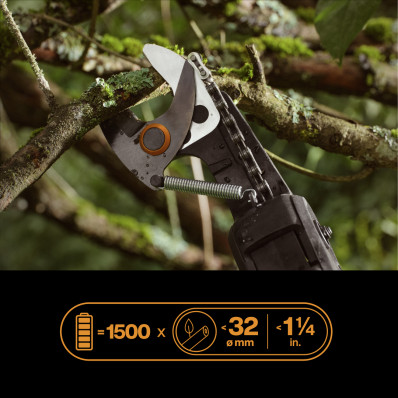 Акумуляторний телескопічний сучкоріз Fiskars eTree Pruner™ (1082340) без акумулятора, фото 3