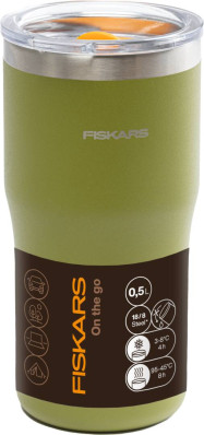 Термокружка Fiskars On-the-go 0.5 л, колір кропива (1078763), фото 3