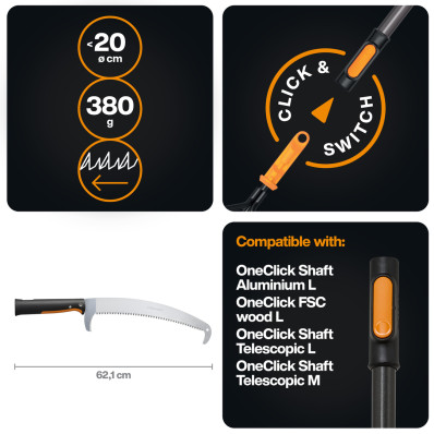Насадка-пилка вигнута Fiskars OneClick™ (1080690), фото 2