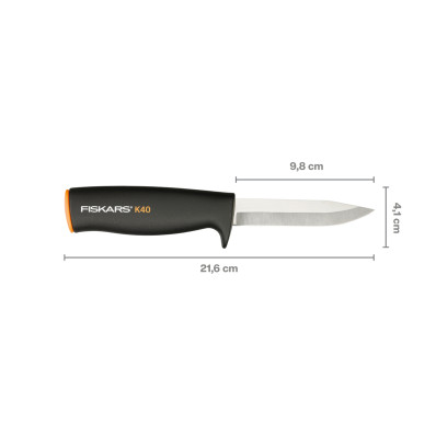 Ніж загального призначення Fiskars з чохлом K40 125860 (1001622), фото 2