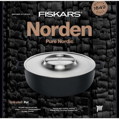 Чавунна каструля для гриля Fiskars Norden 6.5л (1066430), фото 5