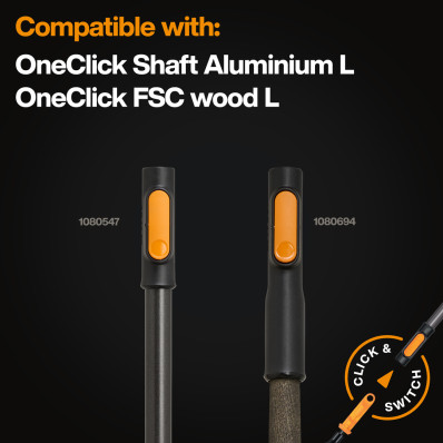 Насадка-граблі для листя металеві Fiskars OneClick™ (1080675), фото 4