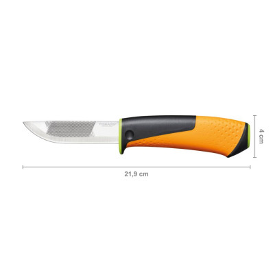 Нож Fiskars для тяжелых работ с точилкой (156018) 1023619, фото 2