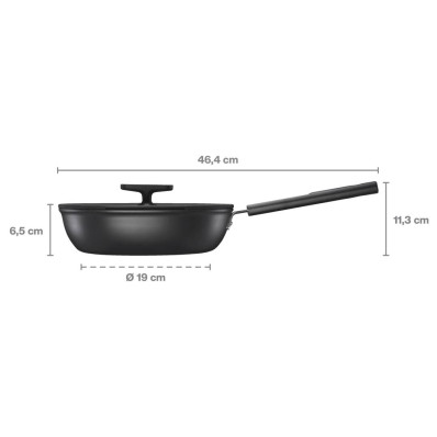 Сотейник Fiskars Hard Face с крышкой 24 см (1075528), фото 3