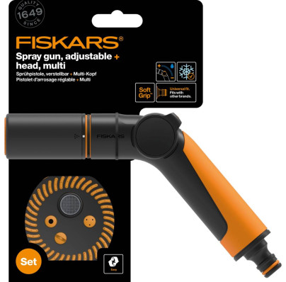 Пістолет-розпилювач регульований + насадка мультифункціональна Fiskars (1065494), фото 2