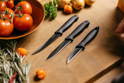 Набір кухонних ножів для овочів Fiskars Essential 3шт (1065584), фото 9