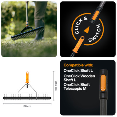 Насадка-грабли для аэрации Fiskars OneClick™ (1080679), фото 2