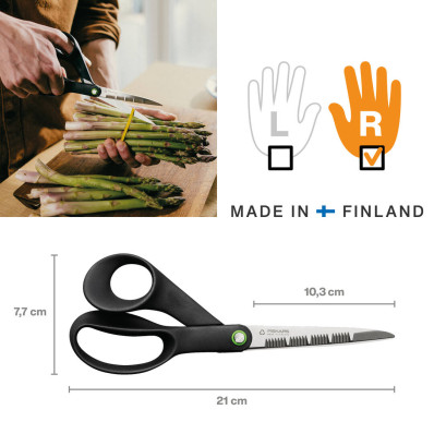 Ножиці кухонні Fiskars Functional Form зазубрені 21 см (1074545), фото 2