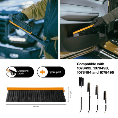 Запасна голова для автощіток Fiskars X-series™/Plus (1078498), фото 2
