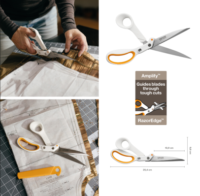 Кравецькі ножиці Fiskars Amplify для розкрою 26 см 1005225, фото 2