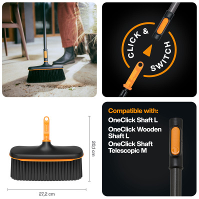 Насадка-метла универсальная Fiskars OneClick™ (1080701), фото 2