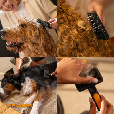 Масажна щітка Fiskars Pet Care для вичісування та догляду (2009140), фото 3