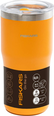 Термокружка Fiskars On-the-go 0.5 л, колір помаранчевий (1078761), фото 6