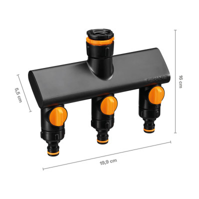 Тройник для крана Fiskars Comfort 3 выхода (1070578), фото 2