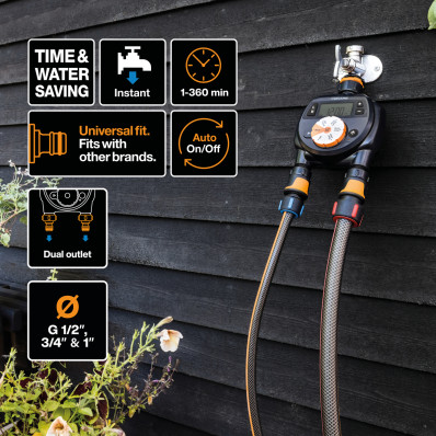 Таймер подачи воды Fiskars для полива на две зоны (1054792), фото 2